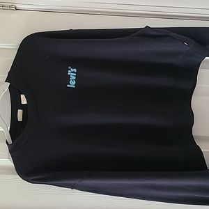 LEVIS BRAND SIGNATURE WOMEN'S BLACK LONG SLEEVE SWEATSHIRT SIZE XL